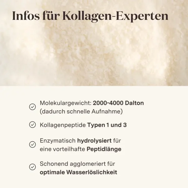 Glow25 Collagen Pulver [450g] – Kollagen Hydrolysat – Peptide Typ 1 und 3 – Gute Löslichkeit – Neutral - Image 2