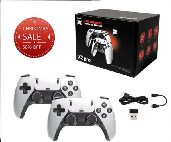 Wireless Game Console with HDMI Output – Includes 2 Controllers & Accessories