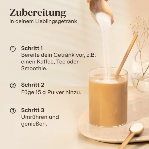 Glow25 Collagen Pulver [450g] – Kollagen Hydrolysat – Peptide Typ 1 und 3 – Gute Löslichkeit – Neutral - Image 6